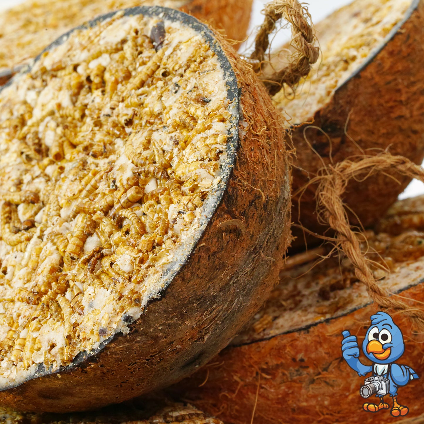 Mealworm Suet Filled Coconut Halves | BusyBeaks